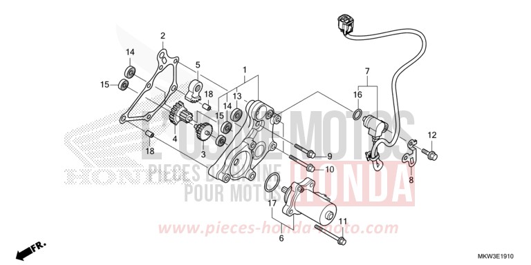 DEMULTIPLICATEUR von NC750X DCT GRAND PRIX RED (R380) von 2021